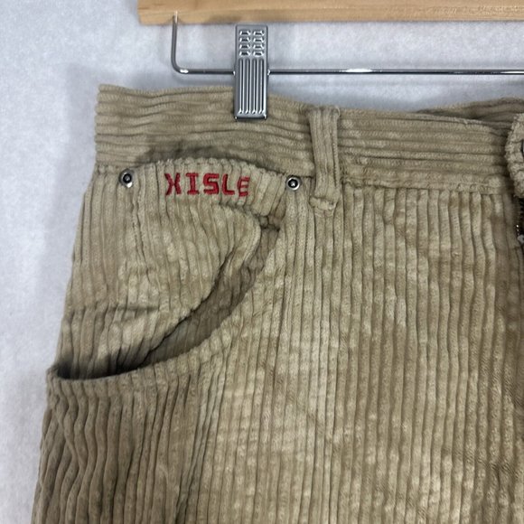 Xisle Mens Corduroy Casual Pant  size 34 Beige Cotton Pant - Picture 9 of 15